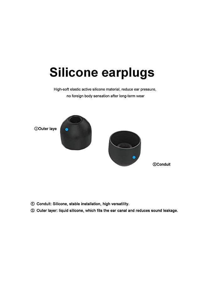 erorex Silicone Ear Plugs Accessories For Sony Wf 1000Xm4 Wf 1000Xm3 Eartips In Ear Earbuds Silicone Soft Ear Cushions Tips Covers Eargels For Wf 1000Xm4 Headphones 7Pairs Black  - Image 2