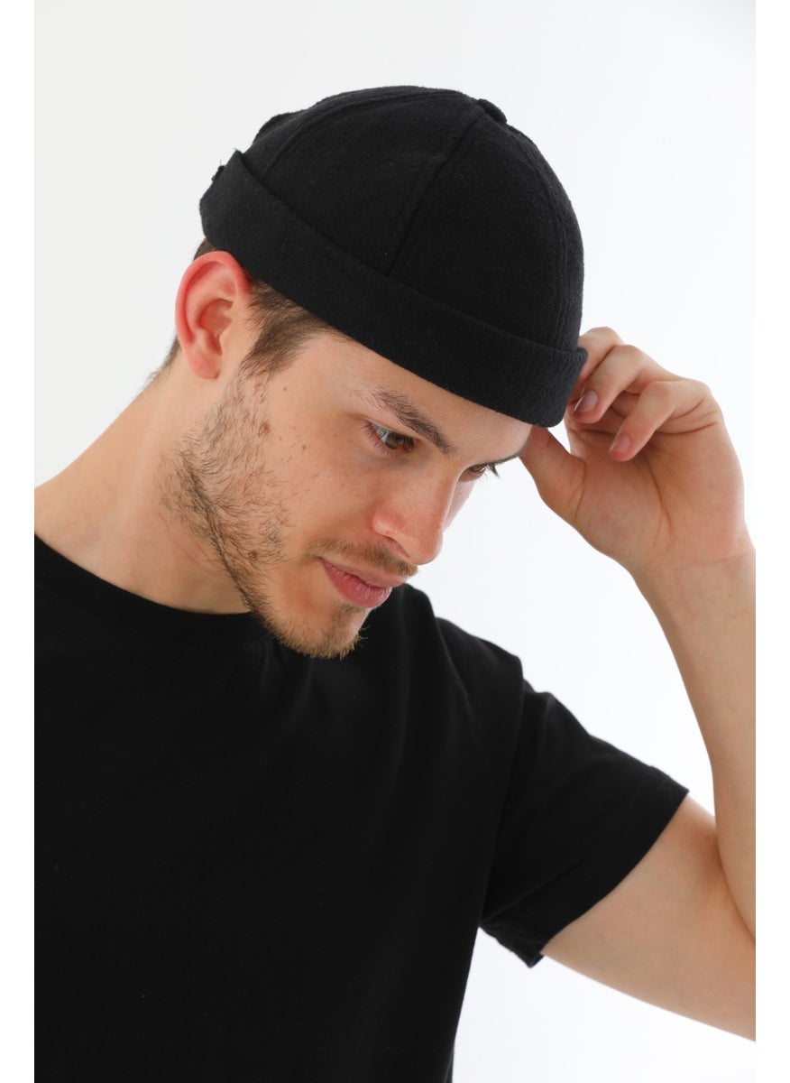 Elif Iç Giyim Elif Underwear Stamp Black Back Adjustable Retro Hip-Hop Skullcap Hat  - Image 3