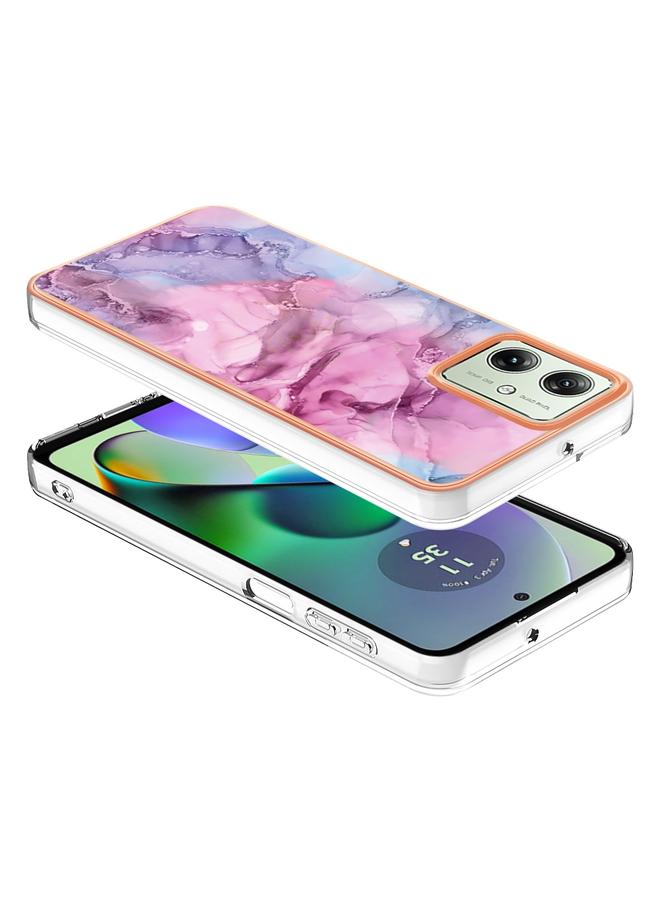 S-TOP Case For Motorola Moto G54 Electroplating Marble Dual-side IMD Phone Case - Image 3