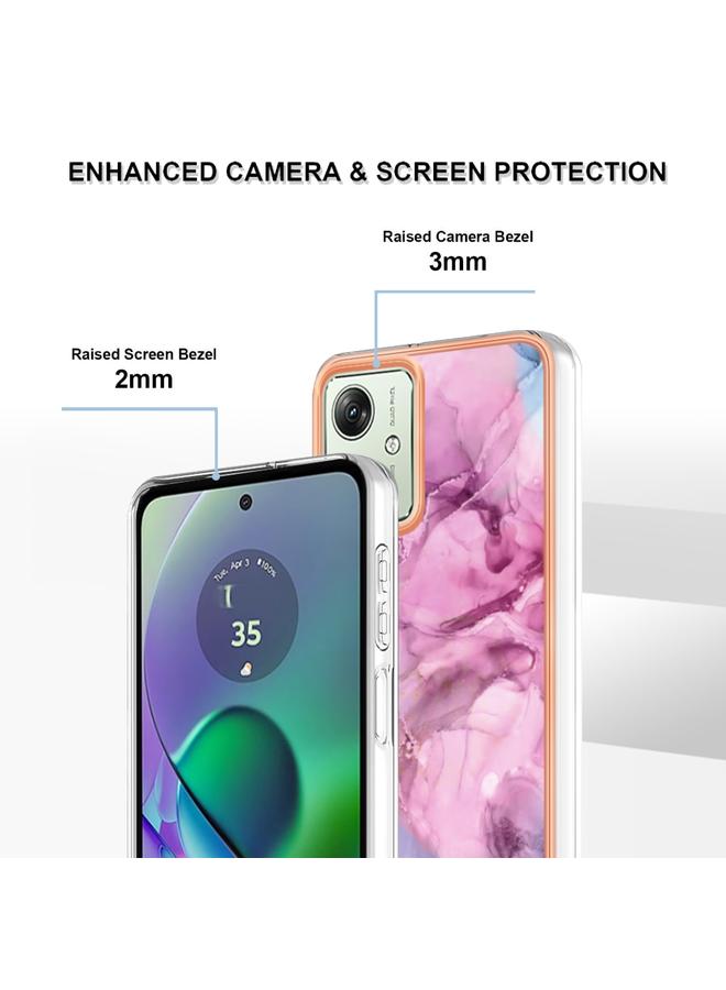 S-TOP Case For Motorola Moto G54 Electroplating Marble Dual-side IMD Phone Case - Image 4