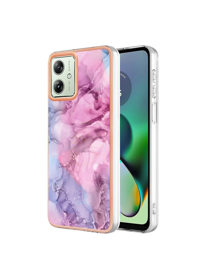 S-TOP Case For Motorola Moto G54 Electroplating Marble Dual-side IMD Phone Case - Image 1