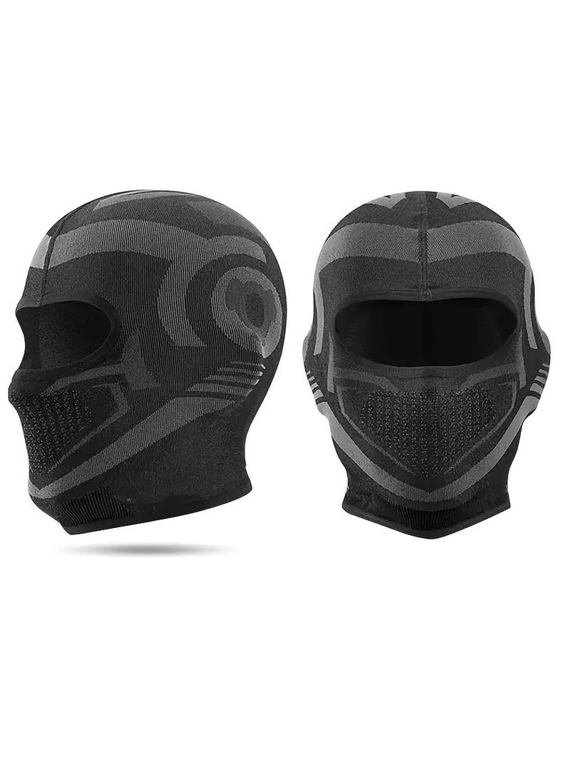 Excefore - Motorcycle Balaclava Face Mask, Breathable Short Mask for Riding Racing Ski Snowboard Cycling Working Men Women Cold Weather Snow Mask Black - Image 1