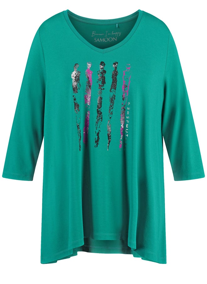 Samoon Flared 3/4-Length T-Shirt  - Image 3