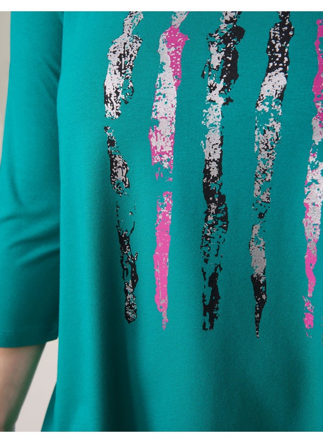 Samoon Flared 3/4-Length T-Shirt  - Image 5