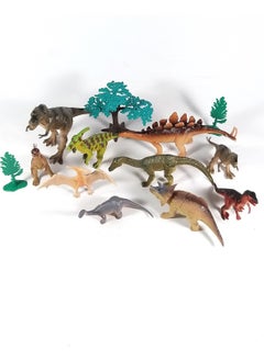 Vardem Dinosaur Animals Play Set 13 Pieces in Special Bucket  - Image 1
