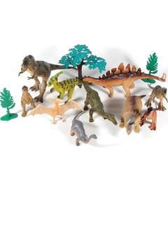 Vardem Dinosaur Animals Play Set 13 Pieces in Special Bucket  - Image 2