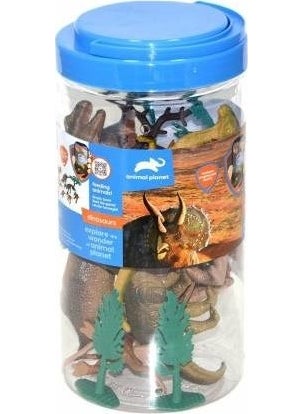 Vardem Dinosaur Animals Play Set 13 Pieces in Special Bucket  - Image 4