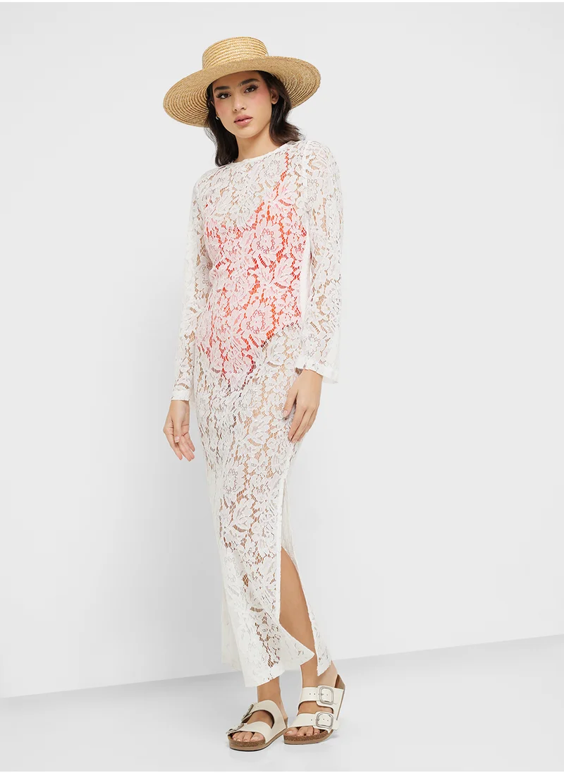 Ginger Lace Detail Beach Dress