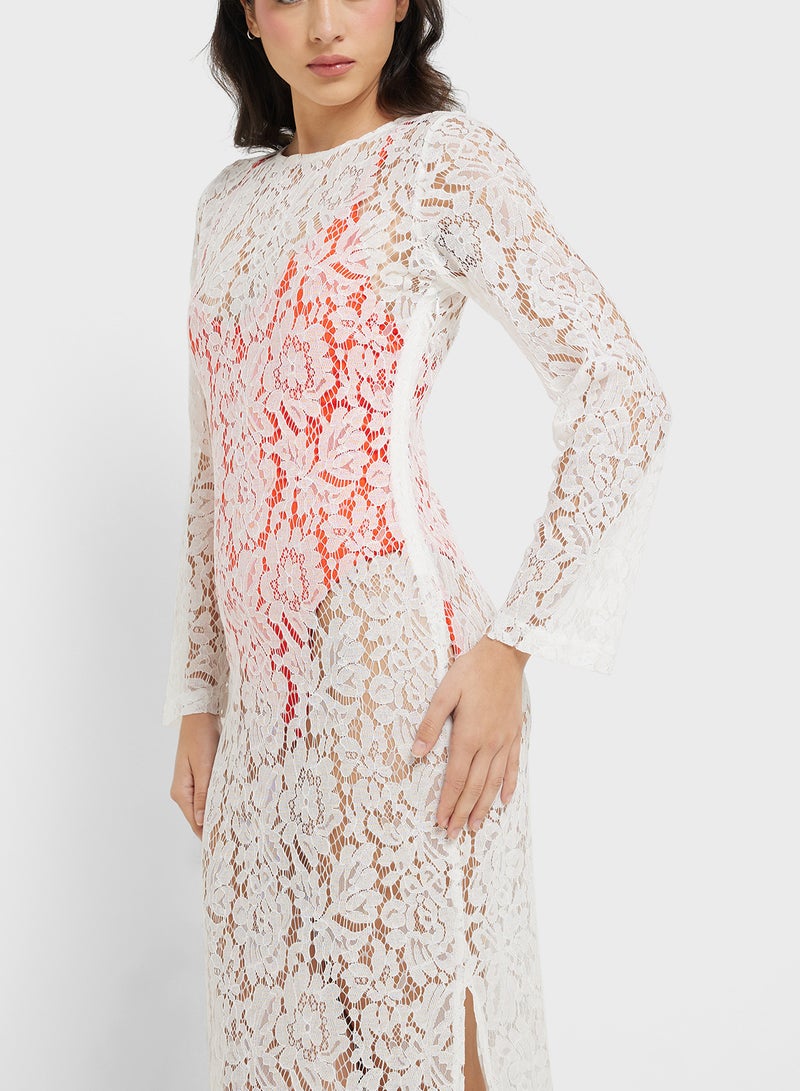 Floral Lace Maxi Dress