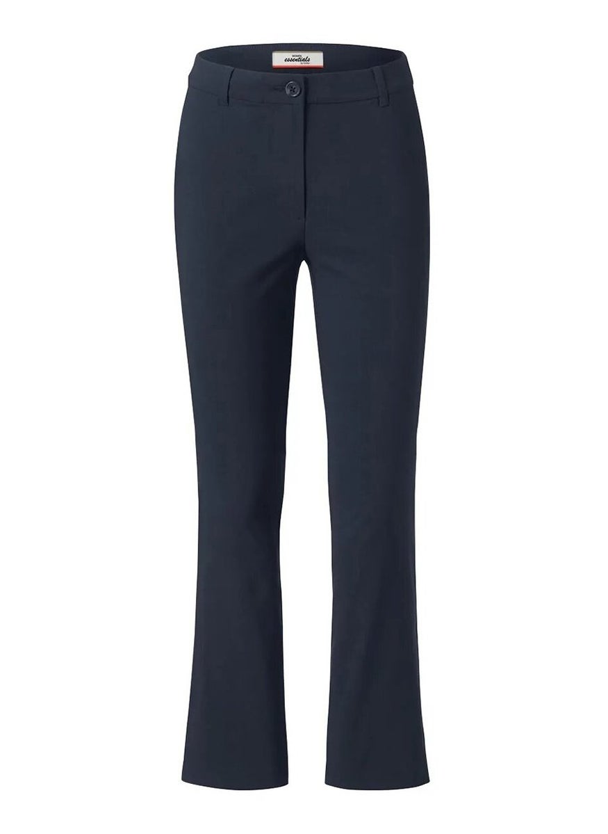 Tchibo - Women Plain Dress Pants, Navy Blue - Image 1