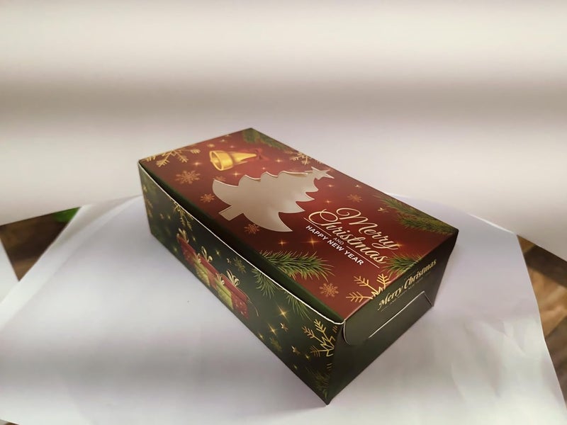 Intactmedia INTACT MEDIA 10 pcs Christmas Plum Cake Boxes for Gift GivingBakery BoxesTreat BoxesKraft Baking Boxwith Window for Cupcakes Plum Cakes 500gColor May Vary As Per Stock Availability - Image 3