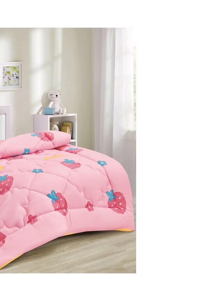 مينج لي لحاف سرير أطفال مقاس مفرد 3 قطع، يتضمن لحاف و ملاءة سرير وغطاء وسادة نوم و غطاء، لحاف خفيف الوزن ويستخدم على الاتجاهين، مناسب لجميع الفصول - Image 3