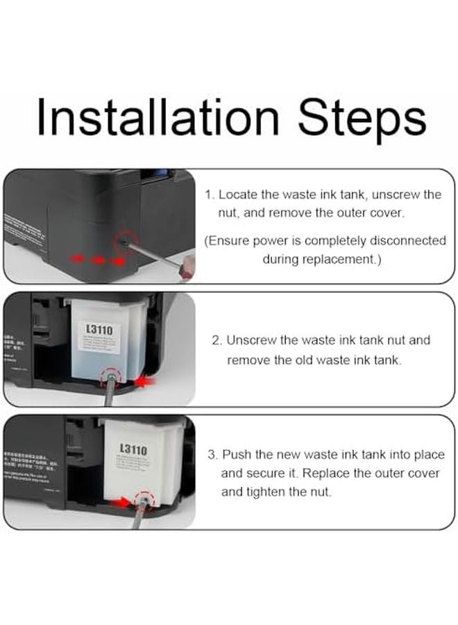 صندوق صيانة حبر النفايات إبسون إيكو تانك يطيل عمر الطابعة سهل التركيب - Image 4