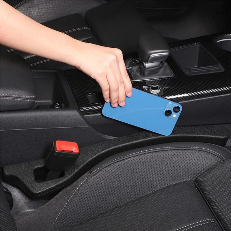 CARIZO Car Seat Side Gap Filler Black, Car Seat Gap Plug Strip Filler Prevent Things from Dropping (Pack of 2) Compatible with Toyota Urban Cruiser Hyryder (2022-2023) - Image 3