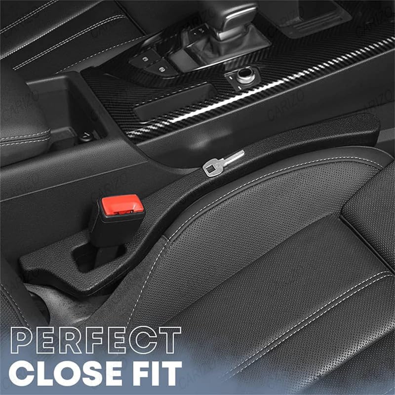 CARIZO Car Seat Side Gap Filler Black, Car Seat Gap Plug Strip Filler Prevent Things from Dropping (Pack of 2) Compatible with Toyota Urban Cruiser Hyryder (2022-2023) - Image 4