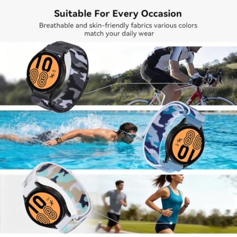 5-Pack Nylon Band Compatible with Garmin Bounce 2 Bands, Soft Sport Strap Durable Replacement Camo Wristband for Bounce - Image 5