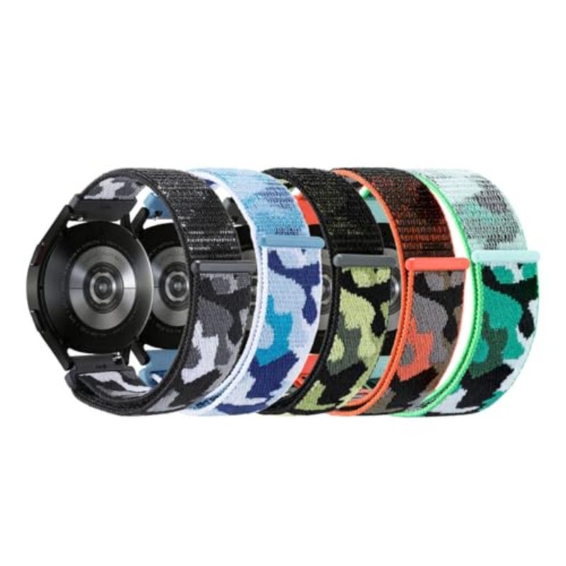 5-Pack Nylon Band Compatible with Garmin Bounce 2 Bands, Soft Sport Strap Durable Replacement Camo Wristband for Bounce - Image 1