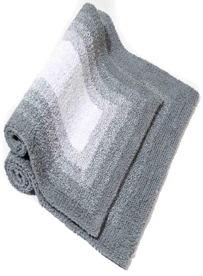 Chesapeake Whitney Ombre Reversible 2Pc. Hi Rise Grey Bath Rug Set 18651 (21"x34" & 17"x24") - Image 3
