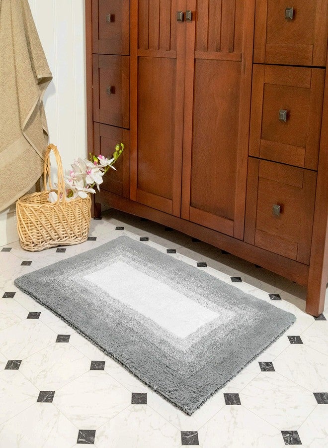 Chesapeake Whitney Ombre Reversible 2Pc. Hi Rise Grey Bath Rug Set 18651 (21"x34" & 17"x24") - Image 2