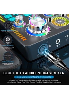 XiuWoo Podcast Equipment Bundle with Ring Light and Phone Holder ,Audio Interface and XLR Condenser Microphone, Studio Equipment with 48V Phantom Power, Bluetooth for Podcast, Streaming, Voice Over, Singing,  - Image 4