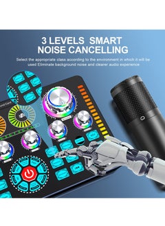 XiuWoo Podcast Equipment Bundle with Ring Light and Phone Holder ,Audio Interface and XLR Condenser Microphone, Studio Equipment with 48V Phantom Power, Bluetooth for Podcast, Streaming, Voice Over, Singing,  - Image 5