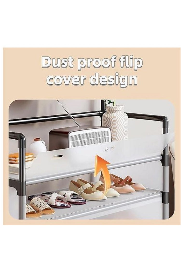 4-Tier Coat and Shoe Rack Multi-Functional Hall Organizer with 8 Hooks. - Image 5