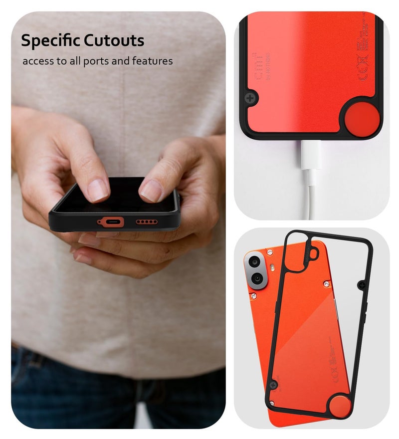 KAPAVER Impulse Series Back Cover Case for CMF Phone 1 by Nothing (TPU+PC) (Black) - Image 3