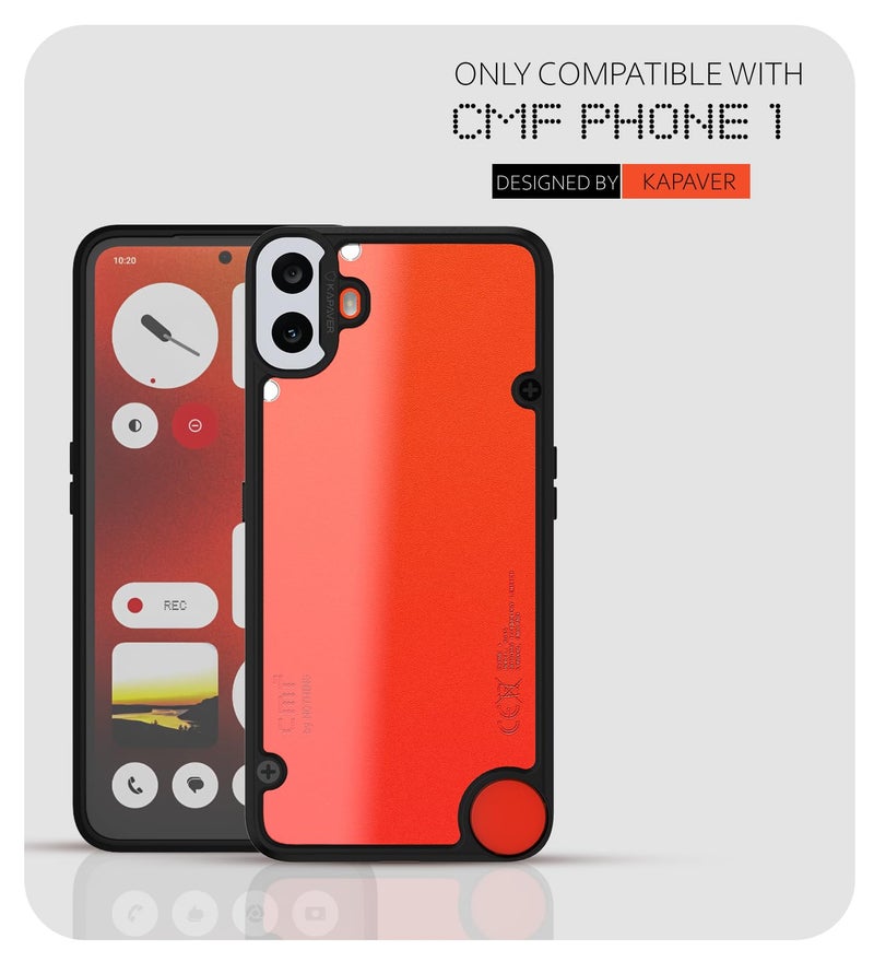 KAPAVER Impulse Series Back Cover Case for CMF Phone 1 by Nothing (TPU+PC) (Black) - Image 2