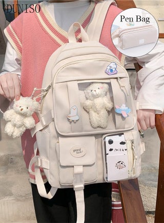 School Backpack with Pencil Case and  Doll Pendant Waterproof Book Bag with Compartments for Teen Kid Students Elementary School Kids' School Bag With Large Capacity - pzsku/ZEE17E6ED601825C7D421Z/45/1746223748/6f948e55-745b-4780-89bb-ffe7c55cf90d