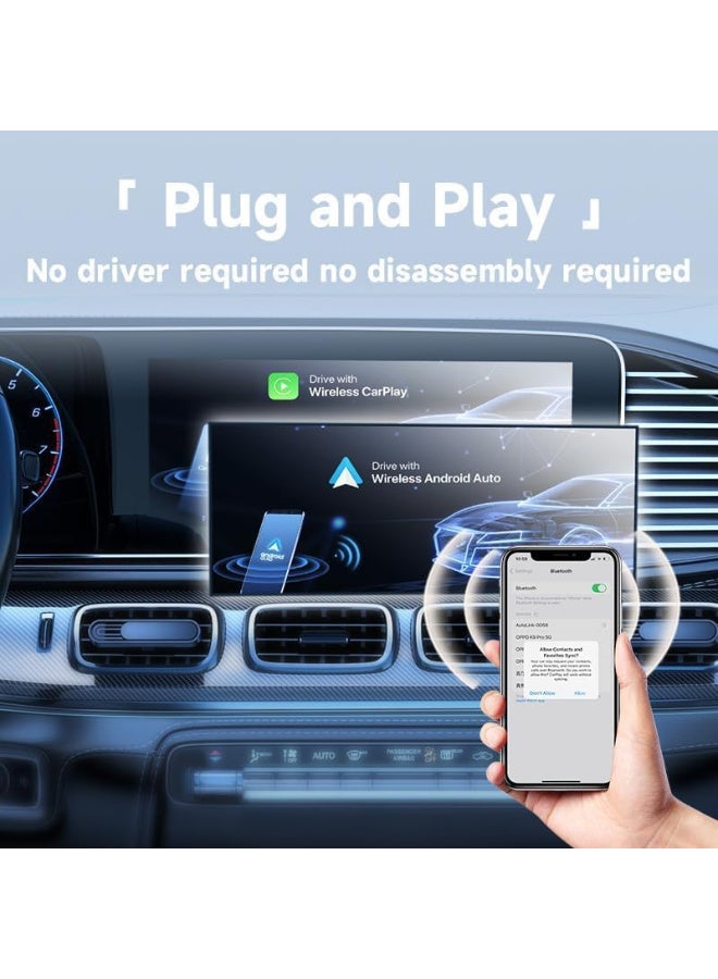 محول كار بلاي لاسلكي لسيارة كيا أوبتيما ستينجر تيلورايد K900 كارنيفال EV6 سورينتو، تحويل كار بلاي سلكي إلى لاسلكي، محول كار بلاي لاسلكي لنظام أندرويد أوتو، توصيل وتشغيل سريع ومستقر - Image 3