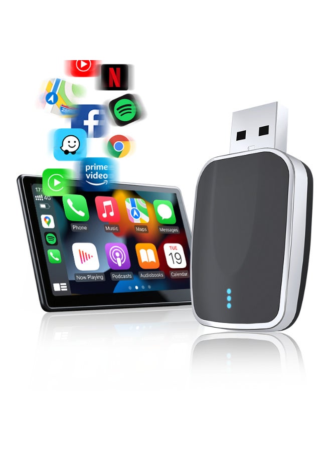 محول كار بلاي لاسلكي لسيارة كيا أوبتيما ستينجر تيلورايد K900 كارنيفال EV6 سورينتو، تحويل كار بلاي سلكي إلى لاسلكي، محول كار بلاي لاسلكي لنظام أندرويد أوتو، توصيل وتشغيل سريع ومستقر - Image 1