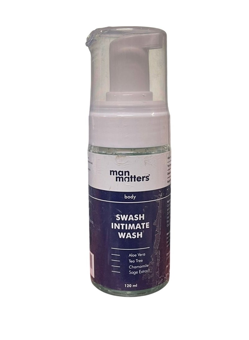 مان ماترز غسول منطقة حساسة للرجال من مان ماترز، بخلاصة الصبار وشجرة الشاي، مضاد للبكتيريا والحكة والرائحة | نظافة أفضل للأعضاء الحساسة | درجة حموضة متوازنة | ١٢٠ مل - Image 1