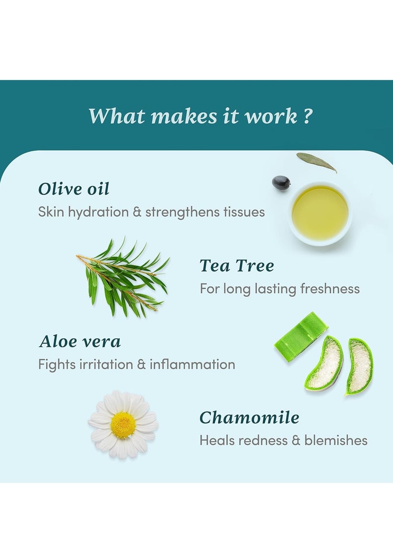 مان ماترز غسول منطقة حساسة للرجال من مان ماترز، بخلاصة الصبار وشجرة الشاي، مضاد للبكتيريا والحكة والرائحة | نظافة أفضل للأعضاء الحساسة | درجة حموضة متوازنة | ١٢٠ مل - Image 2