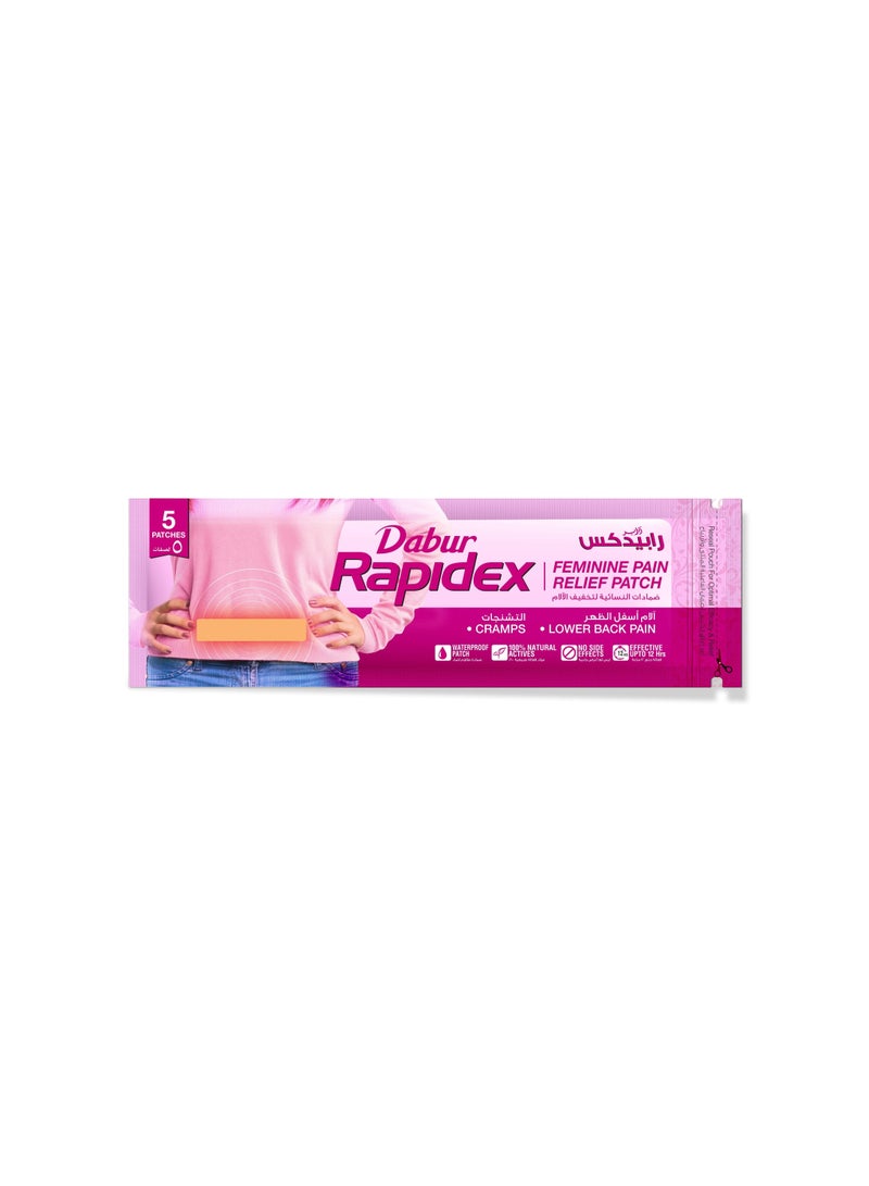 Dabur Rapidex Feminine Patches (Relief from Menstrual Cramps) 5pcs - Image 2