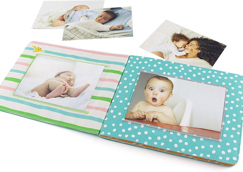 FANNA Babys My First Photo Album of Dinosaur Theme Soft Cloth Photo Album with Color Pages for 10 Pictures 4x6 inch - Image 4