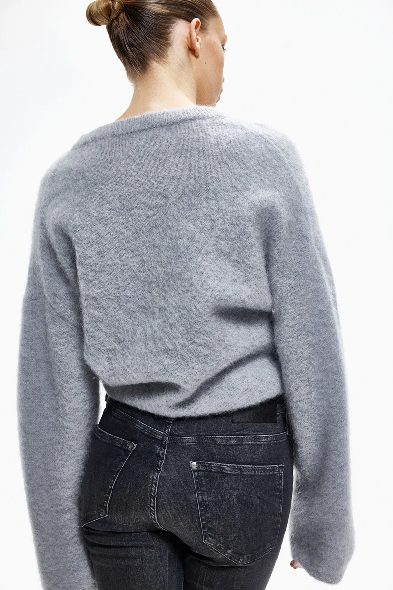 اتش اند ام جينز واسع عالي الخصر