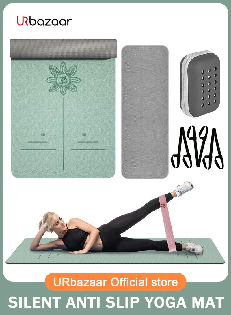 URbazaar Yoga Mat for Women and Men, Extra Long and Wide Exercise Mat(72"x24"), Includes a cooling towel, Pilates, Fitness, Barefoot Workouts, Home Gym Studio - Image 1