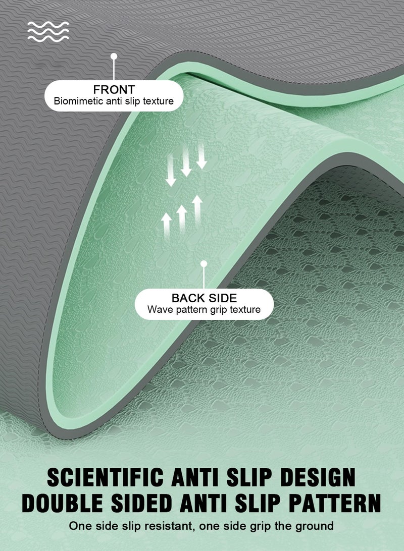 URbazaar Yoga Mat for Women and Men, Extra Long and Wide Exercise Mat(72"x24"), Includes a cooling towel, Pilates, Fitness, Barefoot Workouts, Home Gym Studio - Image 3