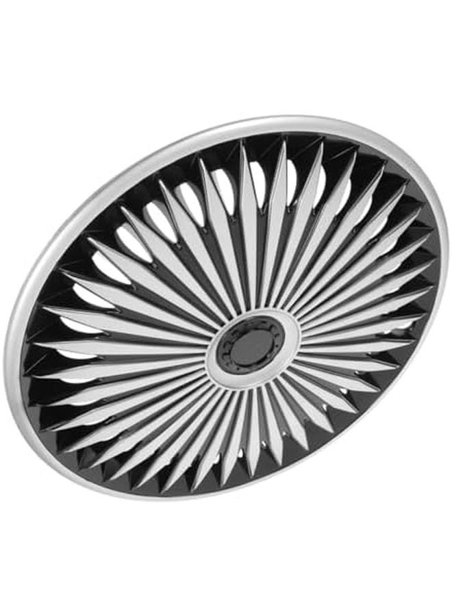 غطية عجلة سيارة فضية، مادة البولي بروبيلين، زينة حافة واقية، ترقية خارجية أنيقة - Image 2