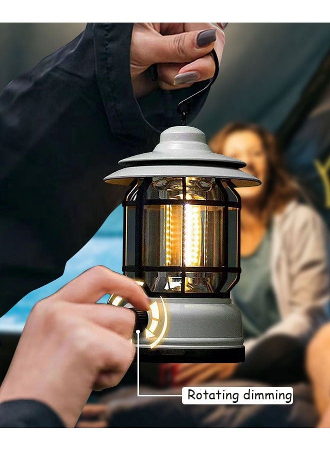 Camping Lantern LED Lamp Type-C Rechargeable Camping Tent Light Garden Light Camping Atmosphere Decorative Chandelier - Image 2