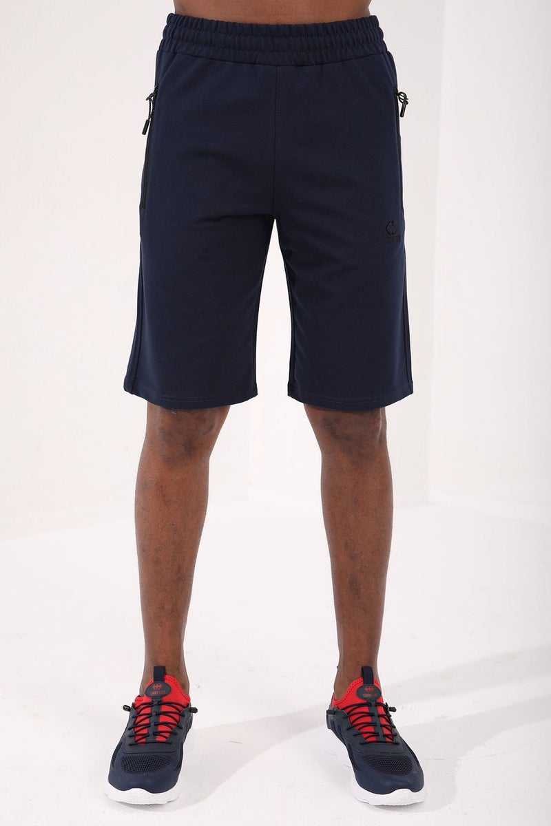 Tommy Life Indigo Men's Hidden Zipper Back Pocket Lace-Up Standard Fit Shorts-81136  - Image 4