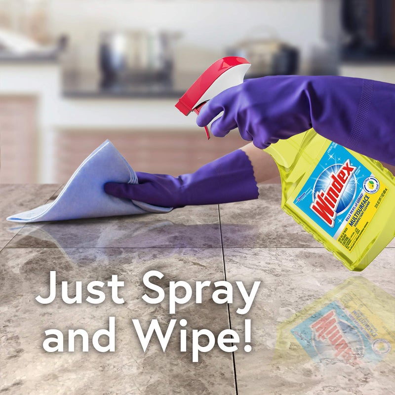 Windex Refill Multipurpose Disinfectant Cleaner Spray, Bottle Made from 100% Recycled Plastic, Surface Cleaning Spray, Citrus Fresh Scent, 2L (67.6 Fl Oz) - Image 4