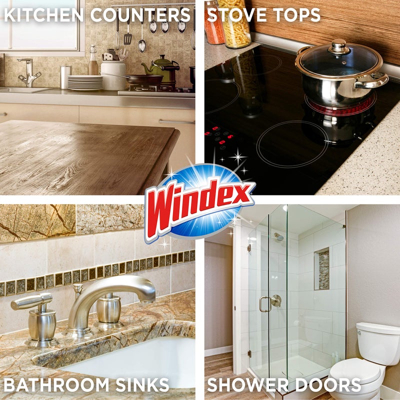 Windex Refill Multipurpose Disinfectant Cleaner Spray, Bottle Made from 100% Recycled Plastic, Surface Cleaning Spray, Citrus Fresh Scent, 2L (67.6 Fl Oz) - Image 5