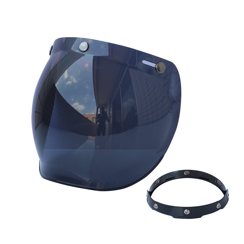 Generic New Bubble Visor Retro Harley Helmet Deep Tea