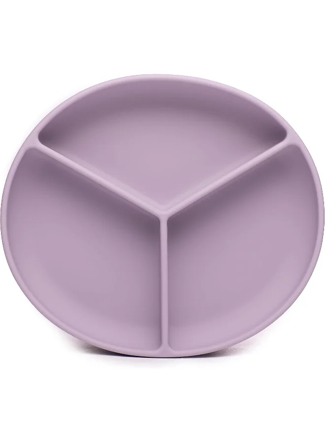 Pippeta Baby Silicone Suction Plate Non Slip Silicone Baby Weaning Plate Food Feeding Plate For Babies And Toddlers Premium Food Grade Silicone, Dishwasher And Microwave Safe Lilac