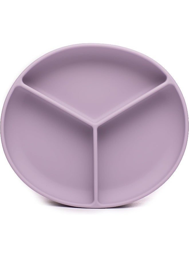 Pippeta Baby Silicone Suction Plate Non Slip Silicone Baby Weaning Plate Food Feeding Plate For Babies And Toddlers Premium Food Grade Silicone, Dishwasher And Microwave Safe Lilac - Image 3