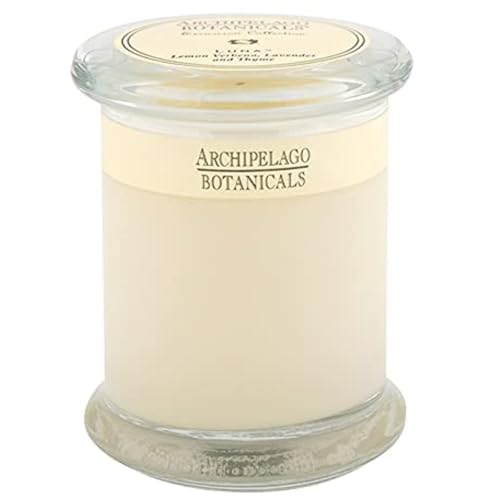 Archipelago Botanicals Luna Glass Jar Candle, Lemon Verbena, Lavender and Thyme Scent, Lead-Free Candle Wicks, Burns Approx. 60 Hours (8.6 oz) - Image 1