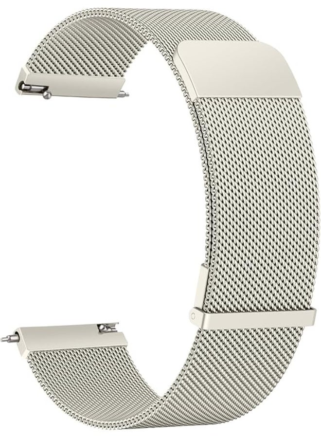 سوار ساعة معدن من فولاذ سريع الفك 20 ملم للرجال والنساء، متوافق مع ساعة سامسونج جالاكسي 6 5 4 مقاس 40 ملم 44 ملم/ ساعة 5 برو مقاس 45 ملم/ ساعة 4 6 كلاسيك مقاس 42 ملم 43 ملم 46 ملم 47 ملم سوار معصم مغناطيسي معدن من فولاذ مقاوم للصدأ لساعة 20  ملم_ ستار لايت - Image 1