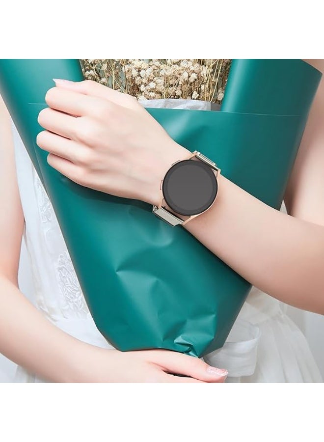 سوار ساعة معدن من فولاذ سريع الفك 20 ملم للرجال والنساء، متوافق مع ساعة سامسونج جالاكسي 6 5 4 مقاس 40 ملم 44 ملم/ ساعة 5 برو مقاس 45 ملم/ ساعة 4 6 كلاسيك مقاس 42 ملم 43 ملم 46 ملم 47 ملم سوار معصم مغناطيسي معدن من فولاذ مقاوم للصدأ لساعة 20  ملم_ ستار لايت - Image 4