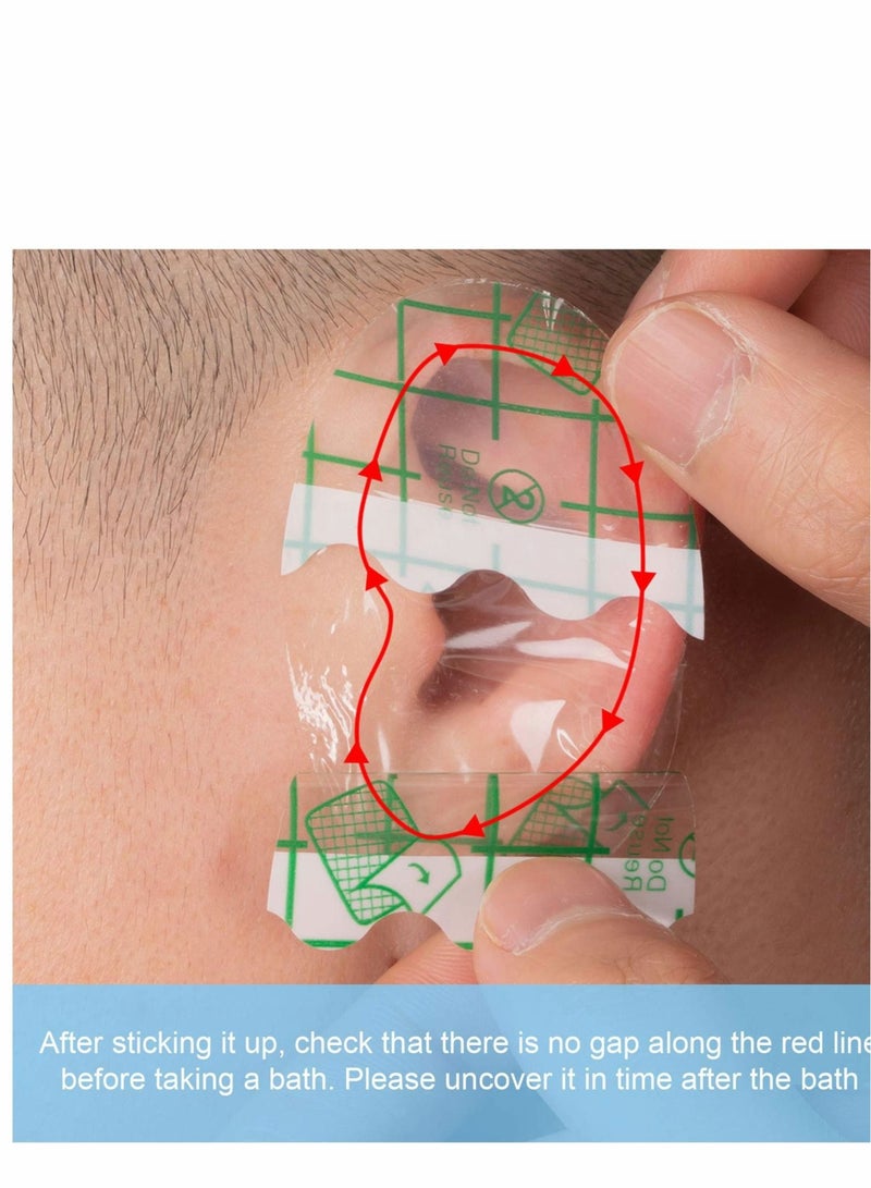 Captaintech Waterproof Ear Stickers, Baby Waterproof Ear Protector, Newborn Ear Protection for Swimming Showering Surfing Snorkeling and Other Water Sports Kids Size（100 Pack） - Image 4